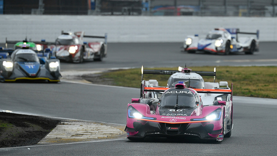 IMSA WeatherTech DPi cars on track at Daytona International Speedway